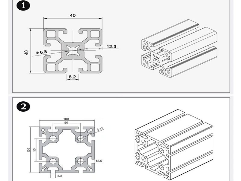 Custom Aluminium Alloy Extrusion Profiles Suppliers Aluminium Profile for Window