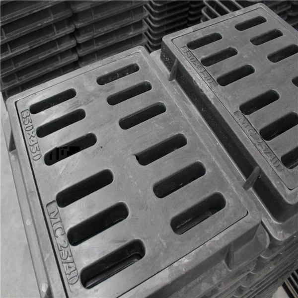 High Load Capacity FRP Drain Grating Trench Drain Covers/Composite Gully Grate Cover/SMC Drain Grate