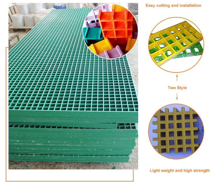 Wholesale FRP Grating Drain Grate Floor Plastic Drainage Grate Fiberglass Panel Trench Cover